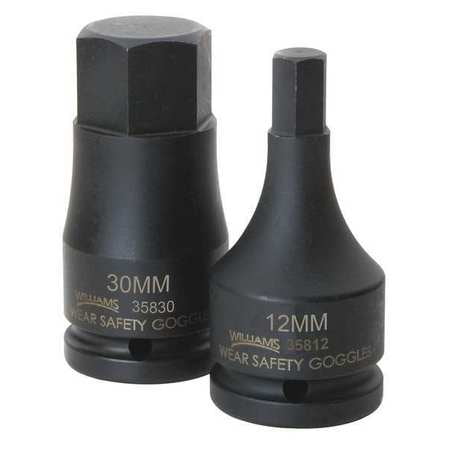 

Snap-On Industrial Brands 35817 Williams Impact Hex Bit Socket 3/4 D 17mm