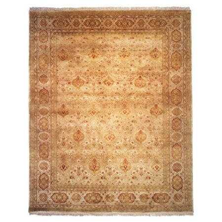 Agra Ivory Green - K2 Floor Style Agra Ivory/Ivory Hand Made Wool Area Rug