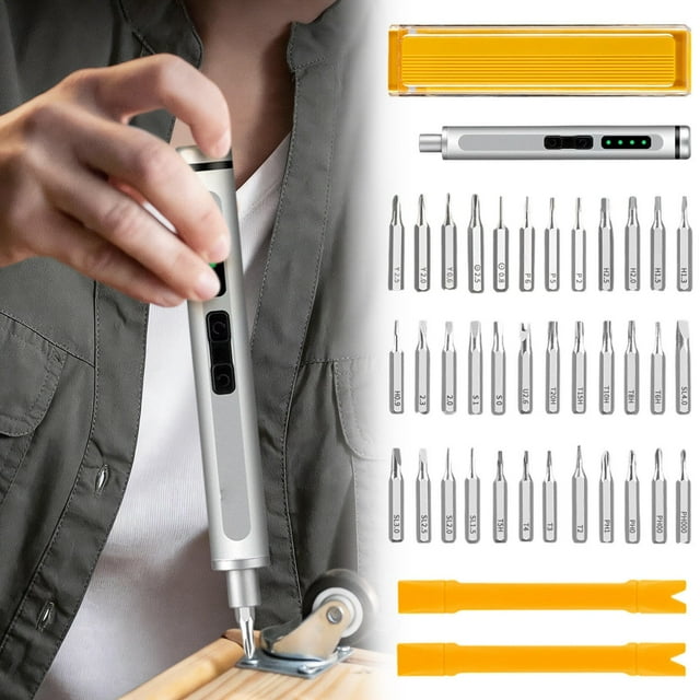 Oefntac Tournevis 44 Pcs Ensemble de Tournevis Électriques de Précision S2 CRV Bits Magnétiques Outil de Réparation Maison Lunettes Électroniques Kit de Réparation Compact Rangement