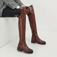 thumbnail image 6 of Bnwani Women Boots Footwear Fall Winter Fashion Low-Heel Knee-High Versatile Comfortable Casual Boot Brown Size 7, 6 of 6