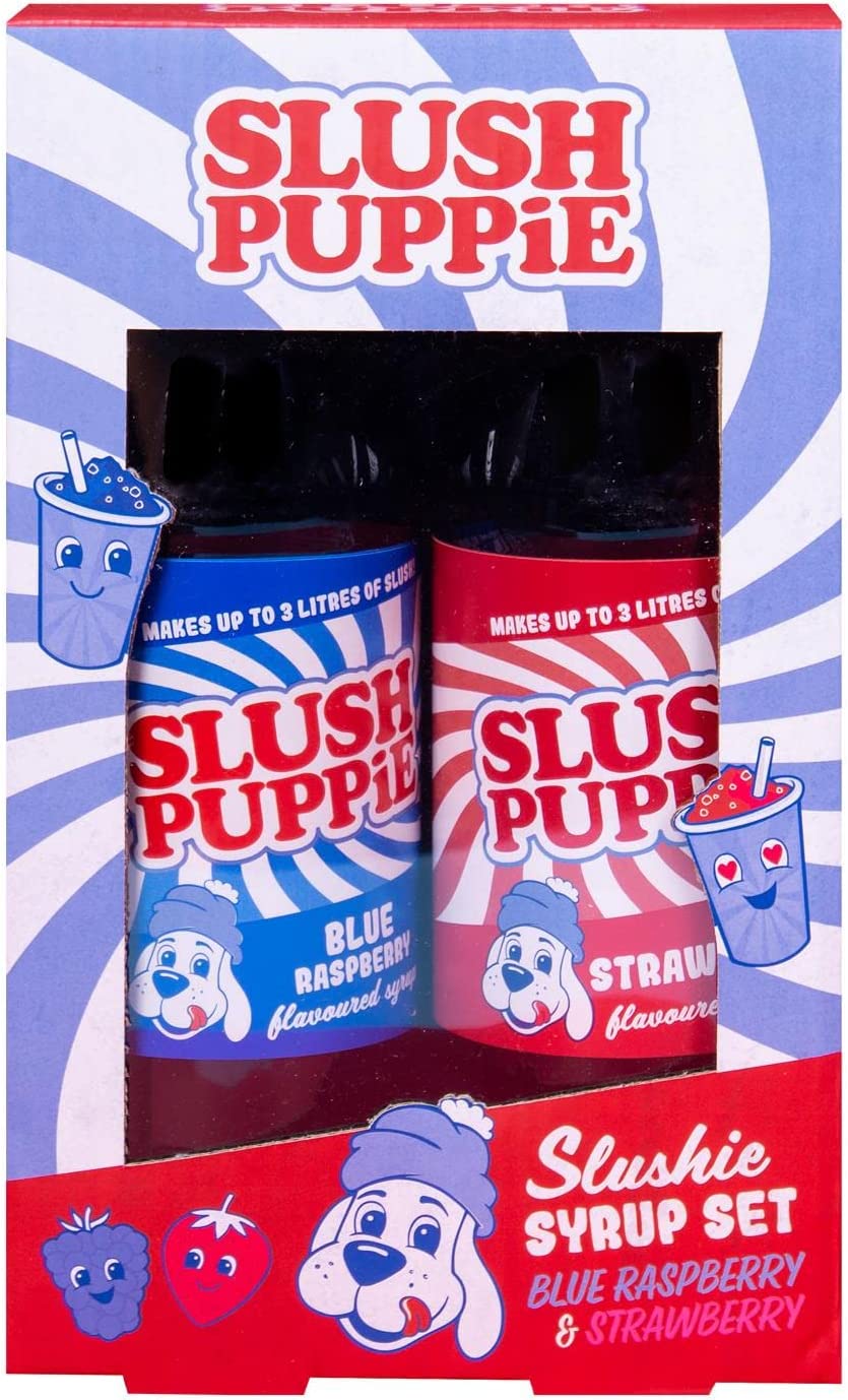Slush Puppie Blue Raspberry and Strawberry Syrup Set