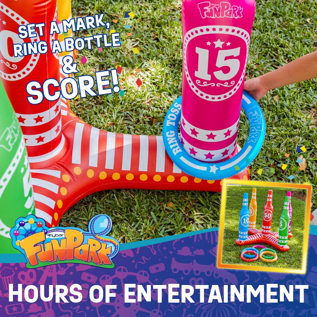 FunPark Ring Toss Outdoor Games – Giant Pool Toys, 3 Feet Tall, Inflatable Pool Accessories, Outdoor Toys for Kids, Adults and Family