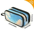 thumbnail image 3 of ALAZA Blue Sky Scene Pencil Case Bag 3 Compartment Pen Pouch Large Storage Holder Box Organizer, 3 of 8