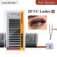 thumbnail image 2 of NAGARAKU 2D UU Soft Light Natural U Shape YY Eyelash Extensions Black 0.07C 10mm, 2 of 8