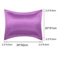 thumbnail image 5 of Unique Bargains 2-Pack Silky Satin Pillow Shams King 20"x 36" Purple, 5 of 8