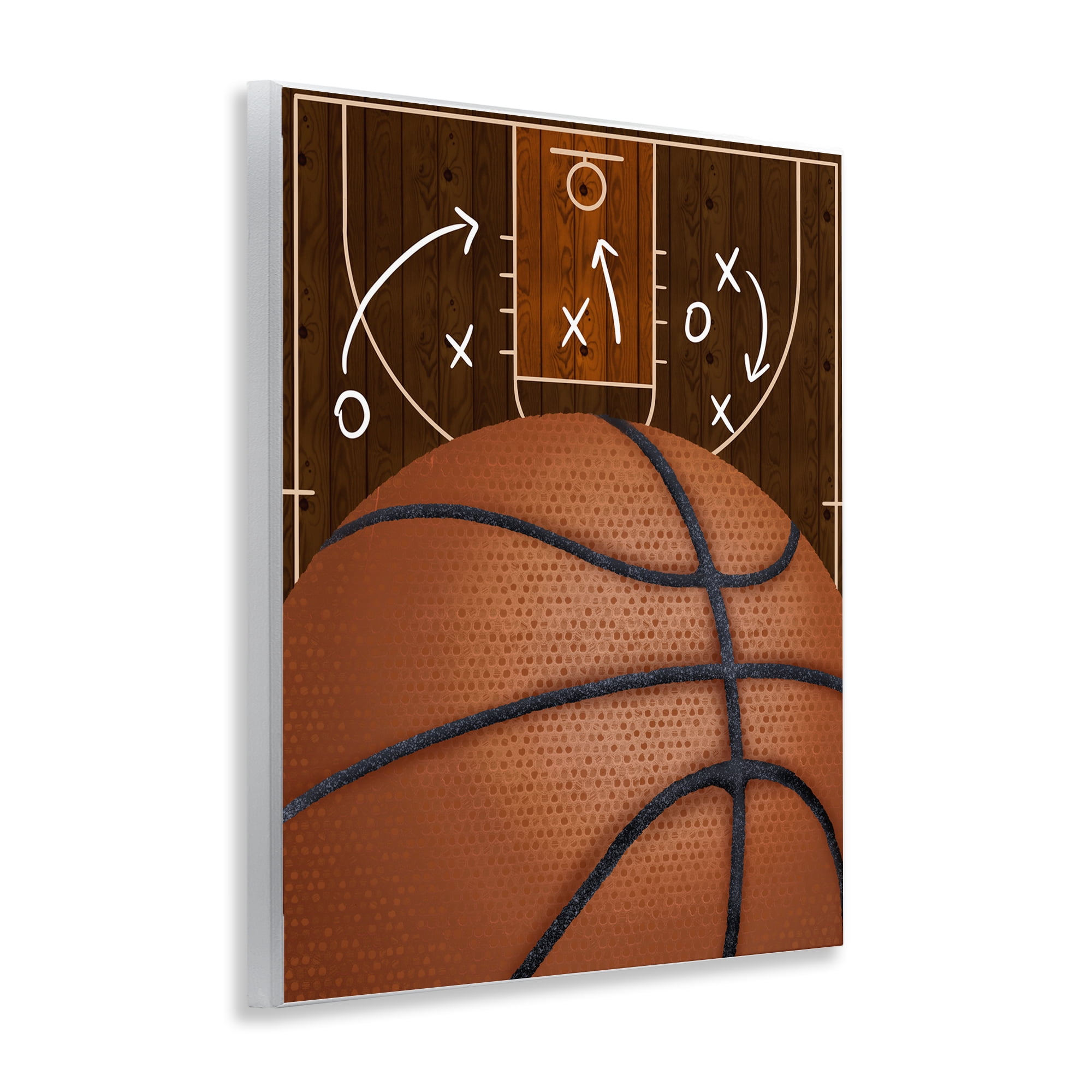 Stupell Industries Basketball Court Tactics Wall Plaque Art, design by Jennifer Stith