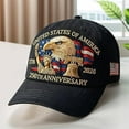 thumbnail image 4 of Eagle – United States 250th Anniversary Hat: Adjustable 250 Year American Anniversary Cap, USA Patriotic Caps, for Men Women (Black), 4 of 12