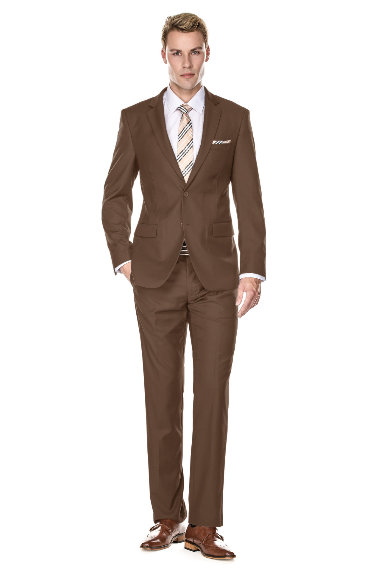 30W x 32L Grey Sharkskin Chaps Mens All American Classic Fit Suit Separate Pant Blazer and Pant 