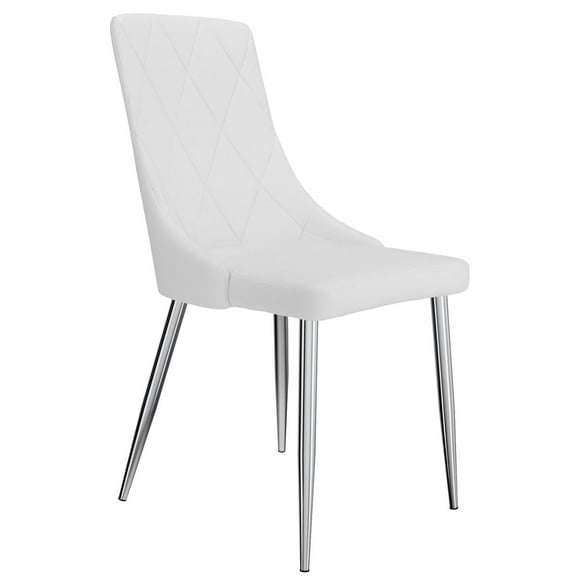 Chaise moderne de mi-siècle, jeu de 2, blanc
