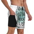thumbnail image 2 of Yiaed Not All Who Wander Are Lost1 Print Mens Swim Trunks Bathing Suit Compression Liner Beach Swim Shorts Swimwear Quick Dry Zipper Pocket No-Chafing Board Short-, 2 of 6