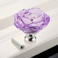 thumbnail image 2 of 50mm 1pc Rosa de Cristal Cristal Claro Perilla de muebles de cocina cajoneras Maneja Cómoda Armario tirones Perilla Decoración colorida, 2 of 7
