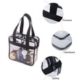thumbnail image 3 of Bolsas de cosméticos transparentes de PVC de gran capacidad para mujer, bolsas de viaje para mujer, organizador transparente, bolsa de maquillaje, bolso de mano, 3 of 7