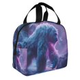 thumbnail image 2 of Fotbe Mystical White gorilla Jungle Bolsa Térmica con Estampado y Forro de Aluminio Grueso Bolsa de Almuerzo con Bolsillo Frontal para Hombres y Mujeres, Ideal para Trabajo, Escuela, 2 of 8