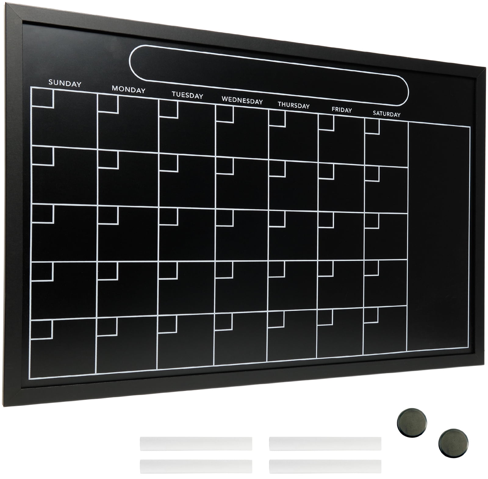 Extra Large Chalkboard Monthly Wall Calendar Adhesive Decal 