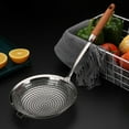 thumbnail image 6 of Skimmer Slotted Spoon 304 Stainless Steel for Frying Draining Noodles Pasta Large, 6 of 10