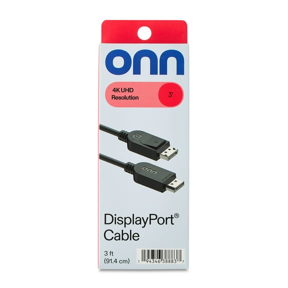 onn 3’ DisplayPort Cable