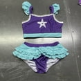thumbnail image 5 of KAWELL Two Piece Princess Bathing Suit for Girls Role Play Ariel Alice Purple Jessie Tankini Ruffles Beach Surf Swimsuit, 5 of 6
