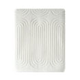 thumbnail image 3 of (2 pack) Beautiful by Drew Barrymore Textured Bath Towel, Soft 100% Cotton, Off White, 3 of 9