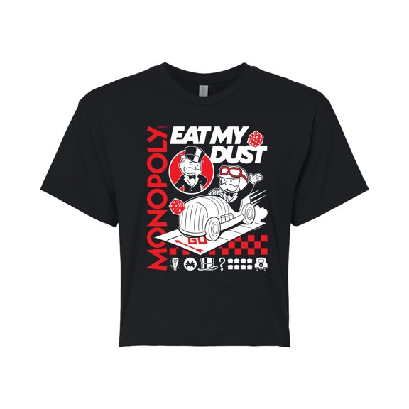 Monopoly - Monopoly Eat My Dust - Juniors Cropped Graphic T-Shirt