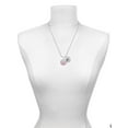 thumbnail image 3 of Delight Jewelry Silvertone Domed Multi Color PA Silvertone Script Initial Disc - G - Charm Necklace, 20"+3", 3 of 4