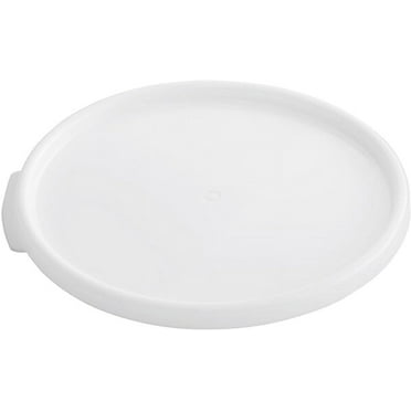 TrueCraftware- White Round Container Lid fits 12 18 and 22 Qt. Round Polypropylene Food Storage Container 1 Piece for Space Saving Food Storage Container Meal Prep Containers Reusable for Kitchen