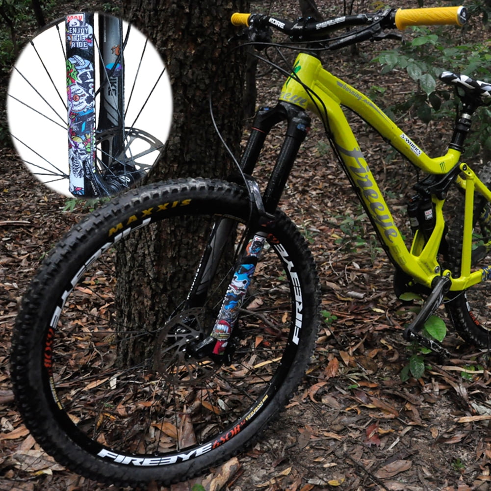 BLEEUS 3D Protective Stickers Mtb Road Bike Frame Sticker Cycling Essentials (Fork Graffiti)