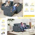 thumbnail image 5 of YODOLLA 3-in-1 Futon Pull Out Couch &  71" Sleeper Sofa Bed for Living Room & Bedroom, Convertible Loveseat in Dark Gray, 5 of 8