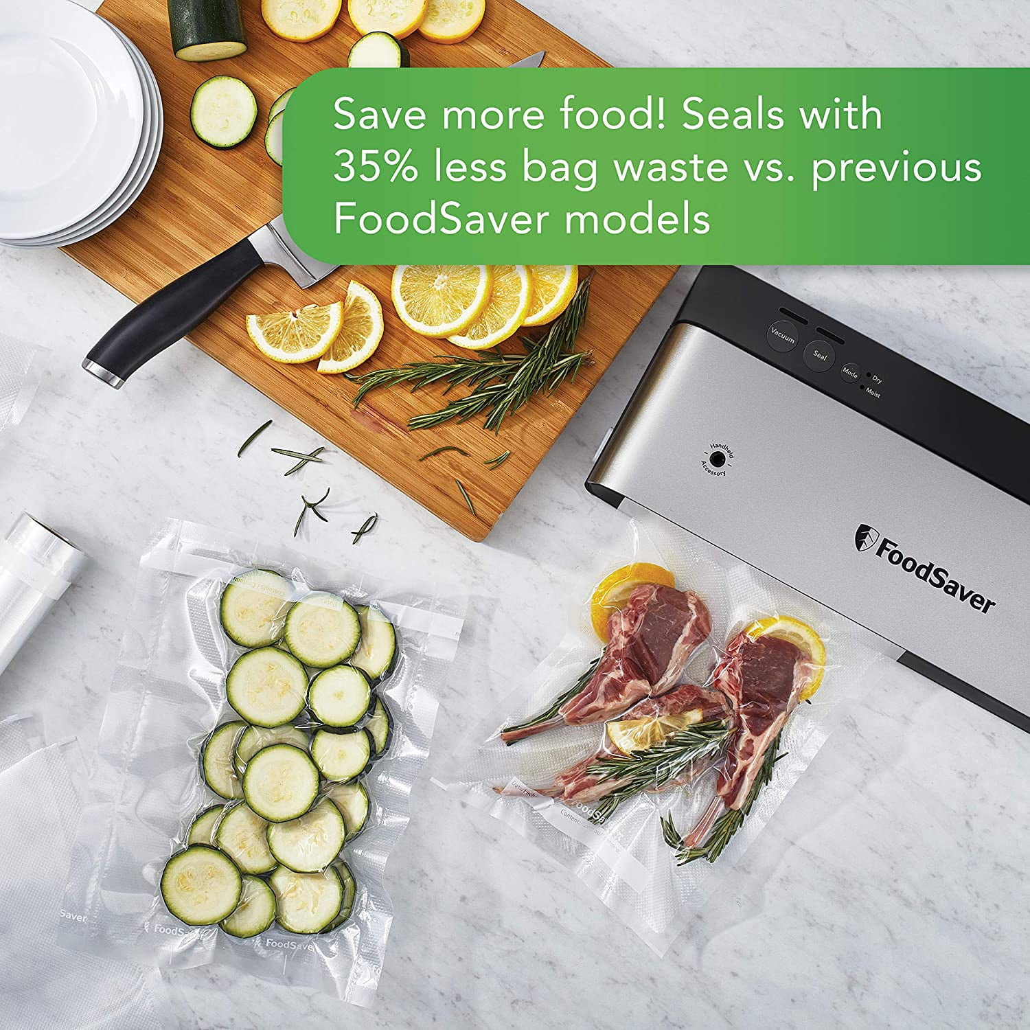 FoodSaver VS0150 Sealer PowerVac Compact Vacuum Sealing Machine, Vertical Storage, Black
