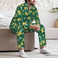 thumbnail image 7 of Honeii Tropical Fruit Pattern Mens Pajamas Set,2pcs Men's Lounge Long Sleeve Sleep Shirt and Pajama Bottoms Sleepwear Set,Mens Pjs Sets-Small, 7 of 7
