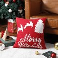 thumbnail image 3 of Cubiertas de Almohada de Navidad, Nuevo Lienzo de Algodón Bordado Ciervo Nieve Cojín de la Almohada de Navidad, Decoración Festiva Del Hogar para Sofá Cama Sillón, 3 of 3