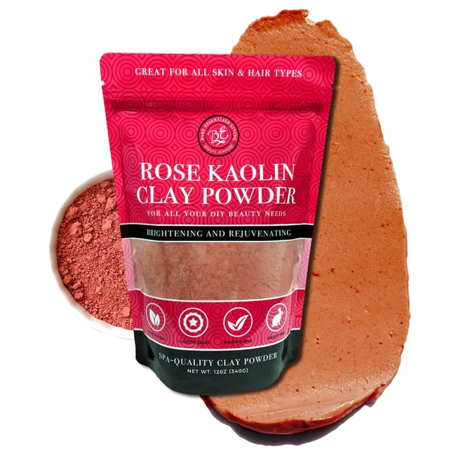 Clay Powder Bare Essentials Living Pink, arcilla caolín, 350 ml