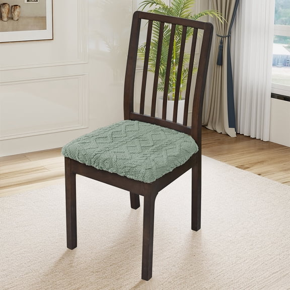 suxuMhao Striped Print Chair Cushion Cover, Slipcovers - Dining Chair Seat Covers Set of 4, Stretchy Dining Chair Cover & Living Room Chair Covers, Universal Size, Green, For Daily Use