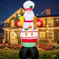 thumbnail image 3 of Árbol de Navidad, arco de Papá Noel, decoración inflable para exteriores, trineo de alce de Navidad, decoración para patio, jardín, fiesta con LED, 3 of 5