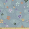 thumbnail image 1 of Floral Sofa Upholstery Fabric by the Yard, Pastel Romantic Doodle Flower Petals Spring Season Field Pattern, Decorative Fabric for DIY and Home Accents, Blue Grey Multicolor by Ambesonne, 1 of 5