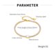 thumbnail image 3 of Pulsera de acero inoxidable con circonitas bañadas en oro para mujer, 3 of 3