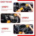 thumbnail image 5 of Steering Wheel Lock, Heavy Duty Anti-Theft Car Device with Double Hooks Design for Enhanced Vehicle Protection, Adjustable Length Locking with 2 Keys Universal Fit, Yellow, 5 of 7
