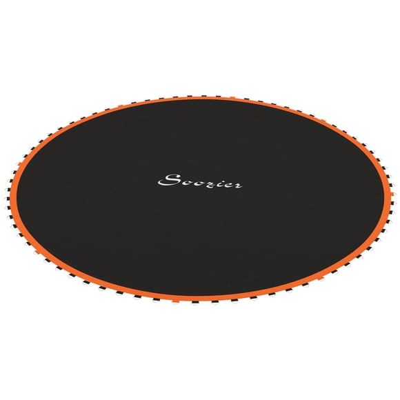 Soozier 12ft Round Trampoline Replacement Mat, Orange PP Fabric with 72 V-Hooks, Fits 5.5" Springs, UV-Resistant Heavy Duty Jumping Mat for Backyard Outdoor Recreation