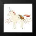 thumbnail image 2 of Vess, June Erica 15x15 Black Modern Framed Museum Art Print Titled - Hipster Unicorns I, 2 of 5