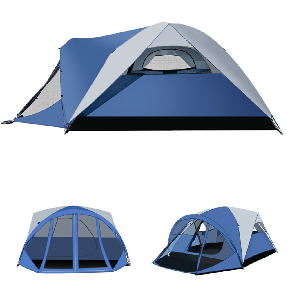 Aimee Lii 6-Person Large Camping Dome Tent with Screen Room Porch and Removable Rainfly, Easy Set Up Camping Tents Shelter Aimee Lii 6-Person Large Camping Dome Tent with Screen Room Porch and Removable Rainfly, Easy Set Up Camping Tents Shelter