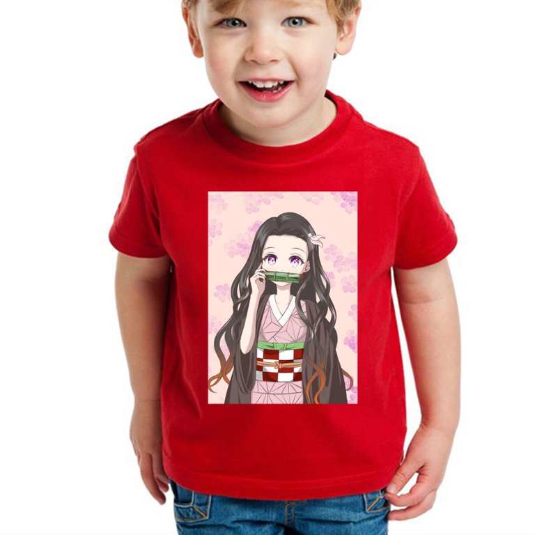 Em promoção! Demon Slayer Anime Imprimir Vermelho Garoto T-shirts Crianças  Bebé Preto Harajuku Kawaii Roupas De Menino Menina Tops Do Presente Do  Presente ,o Navio Da Gota