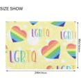thumbnail image 3 of SKYSONIC Toiletry Mat LGBTQ Hearts Print, Fluffy Plush Absorbent Bath Rugs Carpet with Non Slip Bottom for Bathroom Floor Toilet Tub and Shower, 3 of 7