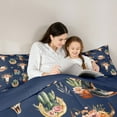 thumbnail image 5 of Feelyou Hippie Sheep Skeleton Bedding Comforter Set, Rose Flower Cactus Twin Comforter Sets, Western Cowgirl Boot Reversible Bedding Set, Super Cozy Room Decor, 2 Pieces, 5 of 8