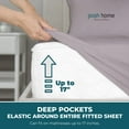 thumbnail image 5 of Posh Home Jersey Knit Sheet Set 4-Piece Breathable Cotton Sheets - Flat, Fitted Sheets & 2 Pillowcases - Full, Lilac Haze, 5 of 9