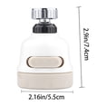 thumbnail image 3 of Less Than 5 Faucets 360 Swivel Faucet Water Saving Kitchen Tap Head High Pressure Sink Sprayer Head 3 Modes Position Adjustable Splash Filter Nozzle Kitchen Bathroom Foaming Faucet, 3 of 8