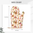 thumbnail image 2 of Hirioo Key Lock And Flowers for Silicone Oven Mitts for BBQ, Baking, Cooking, Set of 2, Heat Resistant 260℃, Non-Slip Kitchen Essentials, 2 of 6