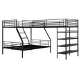 thumbnail image 3 of MERAX  L-Shaped Twin over Full Metal Bunk Bed with Twin Loft Bed, Shelves, 3 of 5