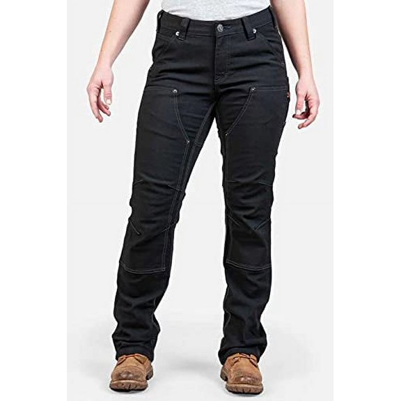 Dovetail Workwear Britt Utility, Straight Leg Fit, Cargo Pants for Women, No Fade Black Canvas