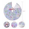 thumbnail image 7 of Blue Spring Floral Easter Christmas Tree Skirt 48 Inches Large Christmas Skirt Tree, Watercolor Bunny Botanical Tree Skirt Christmas Decorations for Fireplace Party Holidays Indoor Outdoor, 7 of 7