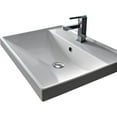 thumbnail image 1 of Scarabeo 3001-One Hole ML Square Ceramic Self Rimming/Wall Mounted Bathroom Sink, White, 1 of 1
