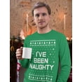 thumbnail image 4 of Tstars Men's Ugly Christmas I'm on the Naughty List Funny Holiday T-Shirt, 4 of 6